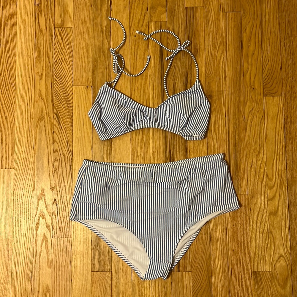 J. Crew seersucker bikini